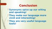 Why are synonyms important? 10 puslapis