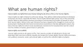 What are human rights? 