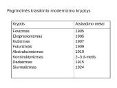 Klasikinis modernizmas. Pagrindinės XX a. I p. kryptys 2 puslapis