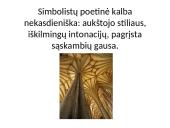 Simbolizmas, jo bruožai 8 puslapis