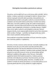 Ekologiška kosmetikos parduotuvė-salonas