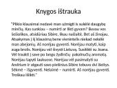 Knygos pristatymas ,,Tarp pilkų debesų" 13 puslapis