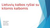 Lietuvių kalbos ryšiai su kitomis pasaulio kalbomis