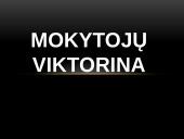 Mokytojų dienos viktorina