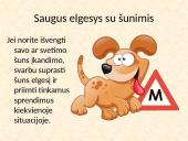 Saugus elgesys su gyvūnais (dalyvauti kuriant saugią, darnią aplinką sau, bendruomenei ir gyvūnams)  2 puslapis