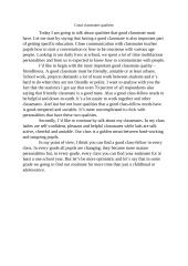 Monologue about classmates personalities