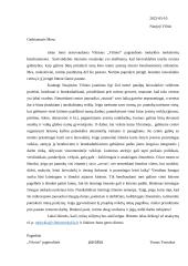 Dalykinis laiškas 1 puslapis