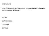 Afrika: kokią partnerystę kuriame su jos šalimis? 5 puslapis