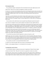 Environmental actions