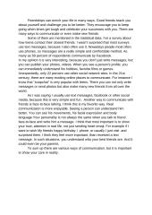 Monologue how teens contact their closest friends