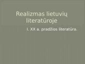 Realizmas lietuvių literatūroje