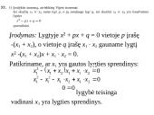 Kvadratinė lygtis. Vijeto teorema 8 puslapis