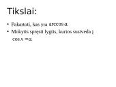 Lygtys su kosinusais (teorija) 2 puslapis