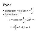 Lygtys su kosinusais (teorija) 7 puslapis