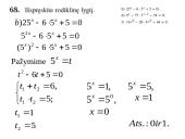 Lygtys, kurios sprendžiamos įvedant naują nežinomąjį (uždaviniai) 5 puslapis