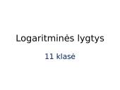 Logaritminės lygtys