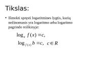 Logaritminės lygtys 2 puslapis
