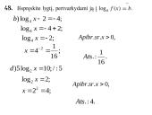 Logaritminės lygtys 14 puslapis