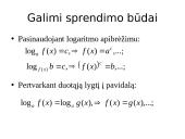 Logaritminės lygtys 6 puslapis