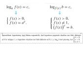 Logaritminės lygtys 9 puslapis