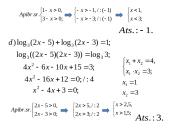 Sudėtingesnės logaritminės lygtys 6 puslapis