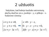 Trijų lygčių su trimis nežinomaisiais sistemos  4 puslapis