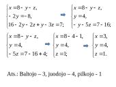Trijų lygčių su trimis nežinomaisiais sistemos  5 puslapis