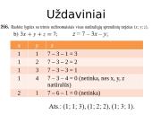 Trijų lygčių su trimis nežinomaisiais sistemos  8 puslapis