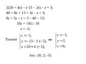 Trijų lygčių su trimis nežinomaisiais sistemos  10 puslapis