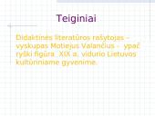 Literatūra tarnauja gyvenimui: Motiejus Valančius 5 puslapis