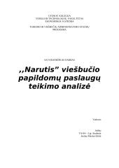 Viešbučio papildomų paslaugų teikimo analizė: "Narutis"