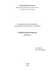 Viešbučio restoranas