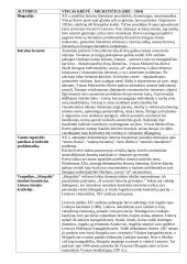 V. Krėvė - lentelė