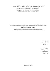 Visuomeninių organizacijų ir viešojo administravimo institucijų sąveika