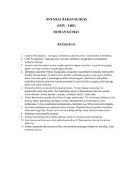 Antanas Baranauskas temos