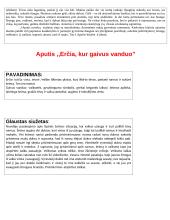 J. Aputis “Erčia, kur gaivus vanduo” novelės analizė 2 puslapis