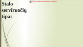 Stalo serviravimas. Stalo įrankiai. Įrankių kalba. Taurės ir jų paskirtis 7 puslapis