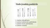 Stalo serviravimas. Stalo įrankiai. Įrankių kalba. Taurės ir jų paskirtis 10 puslapis