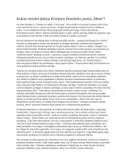 Kokias vertybes įkūnija Kristijono Donelaičio poema