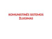Komunistinės sistemos žlugima