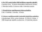 Lietuvos ūkis, soc. politika ir kultūrinis gyvenimas po Nepriklausomybės atkūrimo 4 puslapis