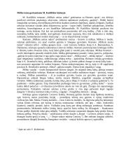 Miško tema geriausiame M. Katiliškio kūrinyje 