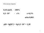 Pusiausvyra tirpaluose. Rūgštys –bazės 17 puslapis