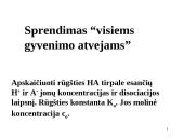 Pusiausvyra tirpaluose. Rūgštys –bazės 18 puslapis