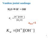 Pusiausvyra tirpaluose. Rūgštys –bazės 9 puslapis