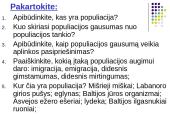 Populiacija ir veiksniai, lemiantys jos dydžio kitimą 17 puslapis