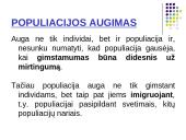 Populiacija ir veiksniai, lemiantys jos dydžio kitimą 5 puslapis