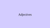 Paprastas būdvardis (adjective)