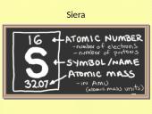 Siera – cheminis periodinės elementų lentelės elementas, žymimas S 3 puslapis