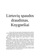Lietuvių spaudos draudimas. Knygnešiai